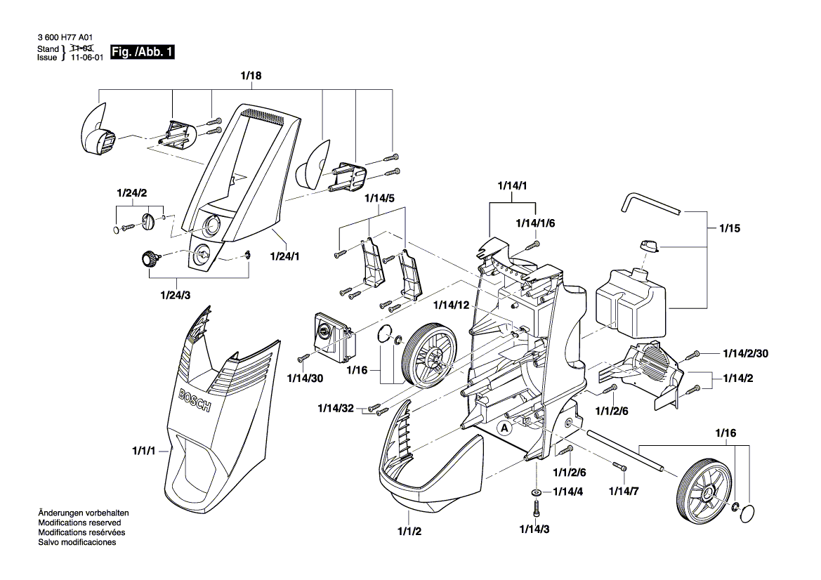 New Genuine Bosch F016F03544 Handle