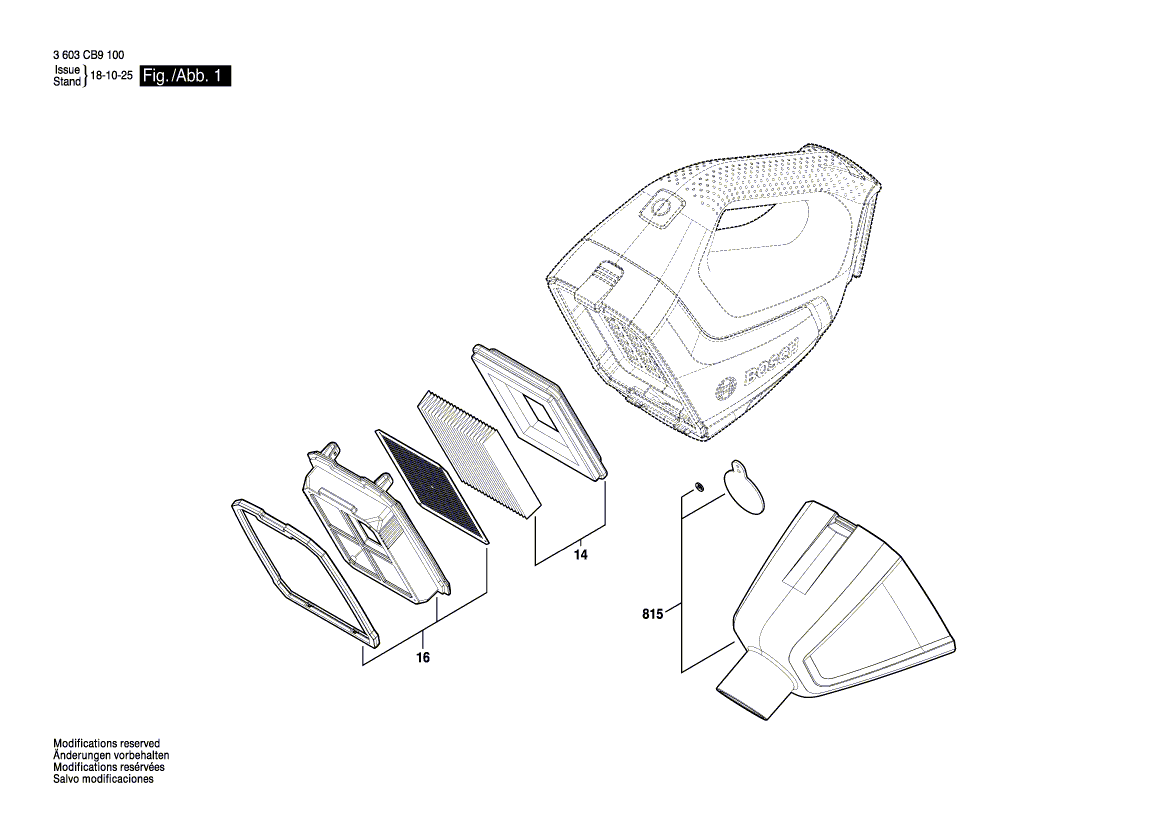 Новая подлинная Bosch 160111A840