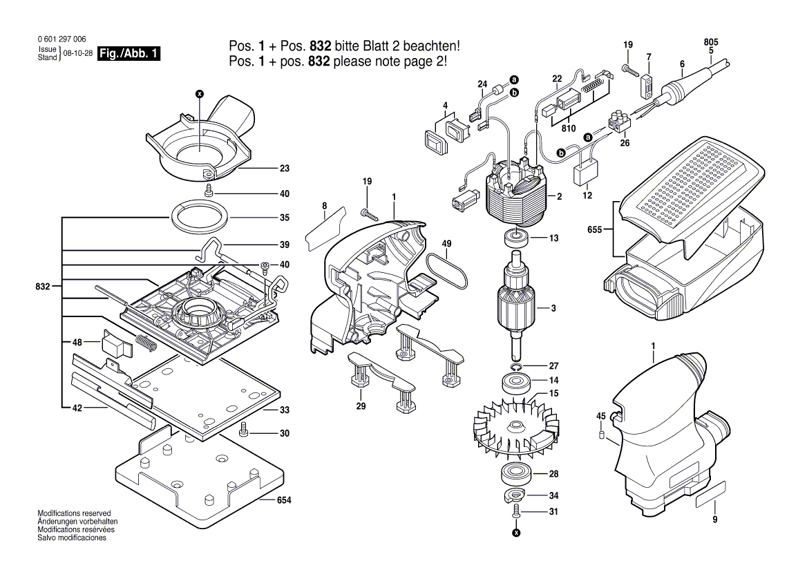 Nieuwe echte Bosch 1604460186 voedingssnoer