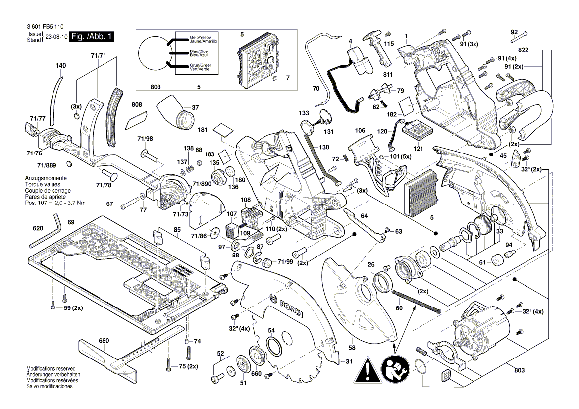 Neue echte Bosch 160111c2yl Warntafel