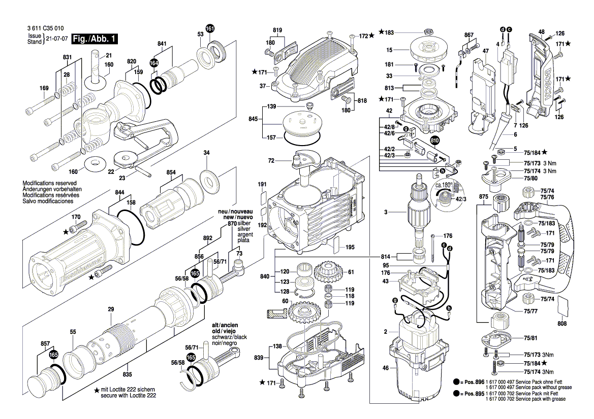 Новый подлинный Bosch 1617000490 Gearing Gearing