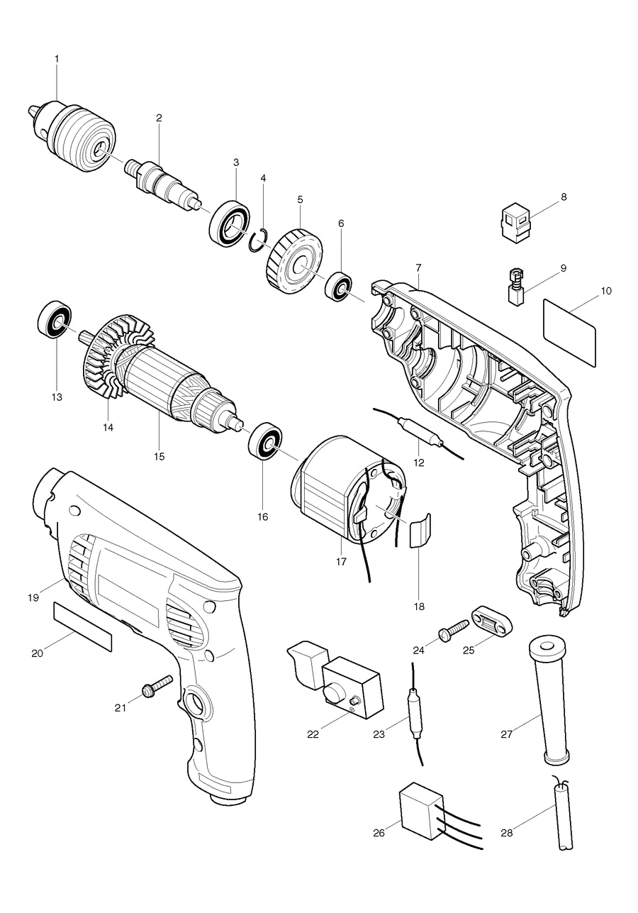 Nieuwe echte Makita 517479-3 Armature Ass'y MT602 240V