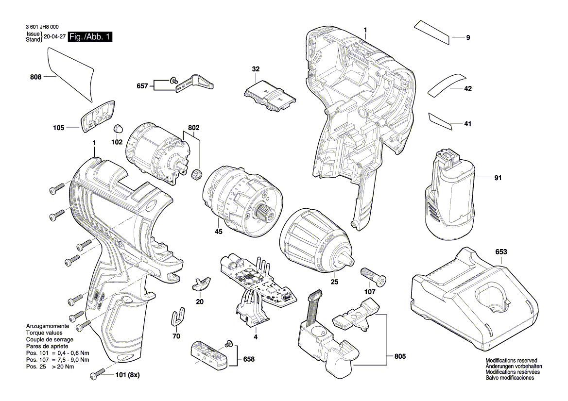 Nouveau véritable bosch 160111a6re