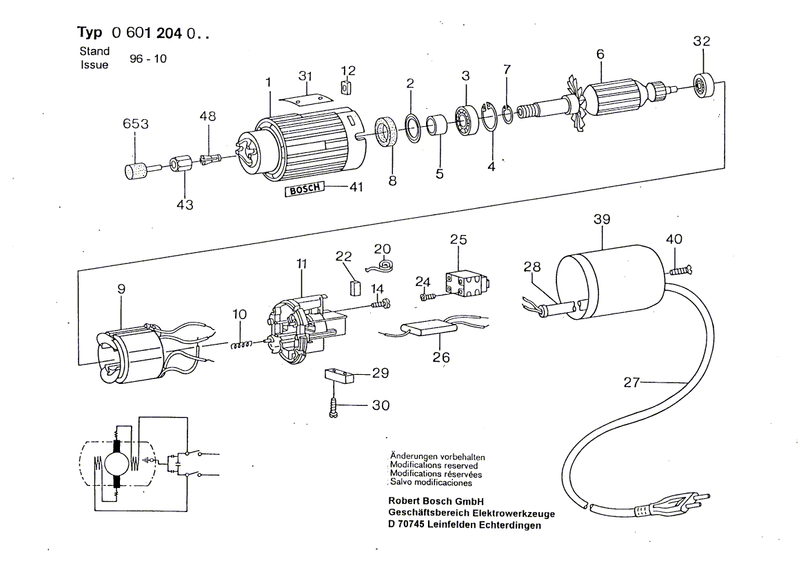 Новый подлинный Bosch 1601110013