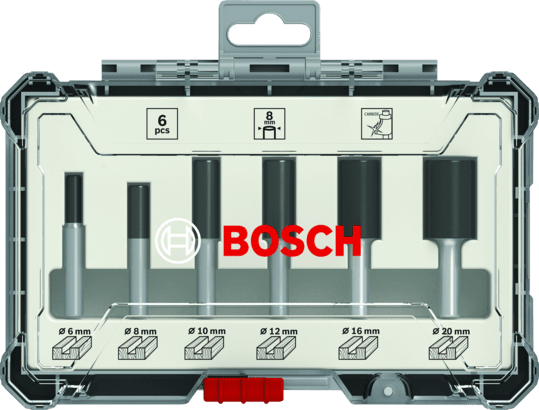 Новый подлинный Bosch 2607017467 Прямой маршрутизатор, 6 частей для ручной работы