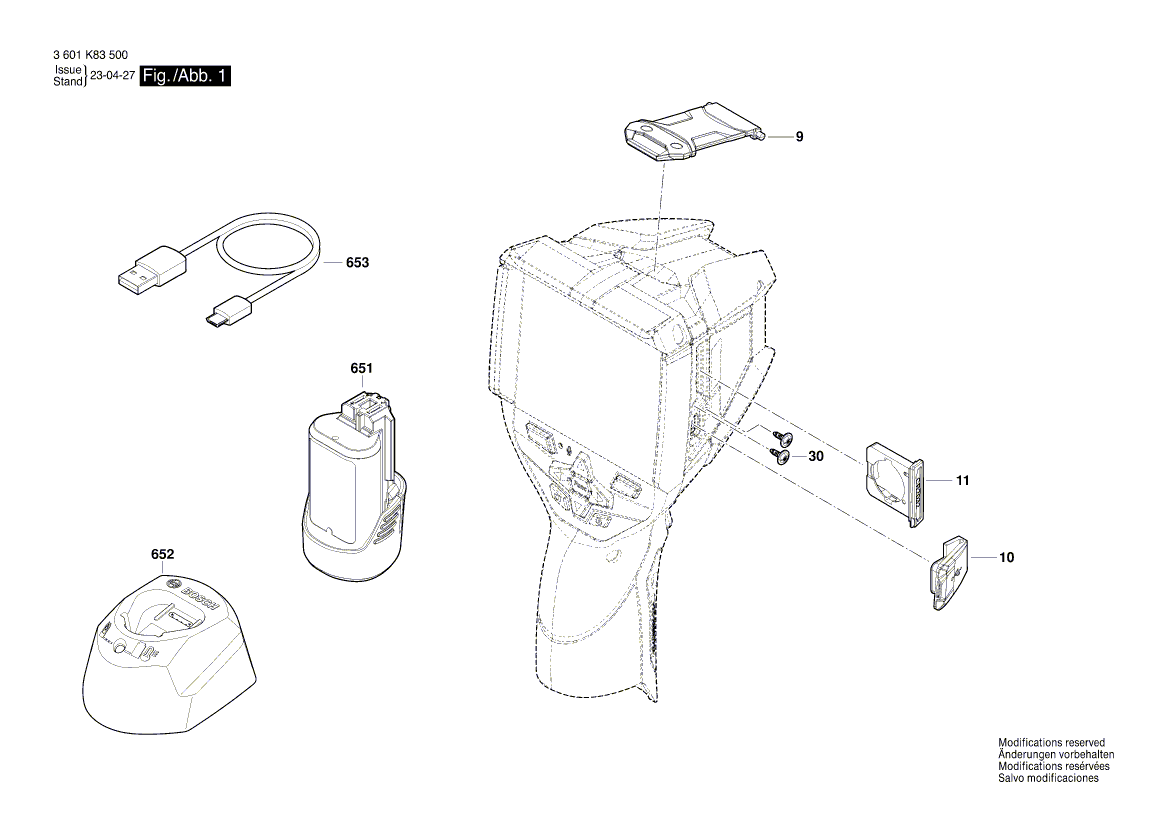 Nouveau véritable couvercle de Bosch 16055002FX