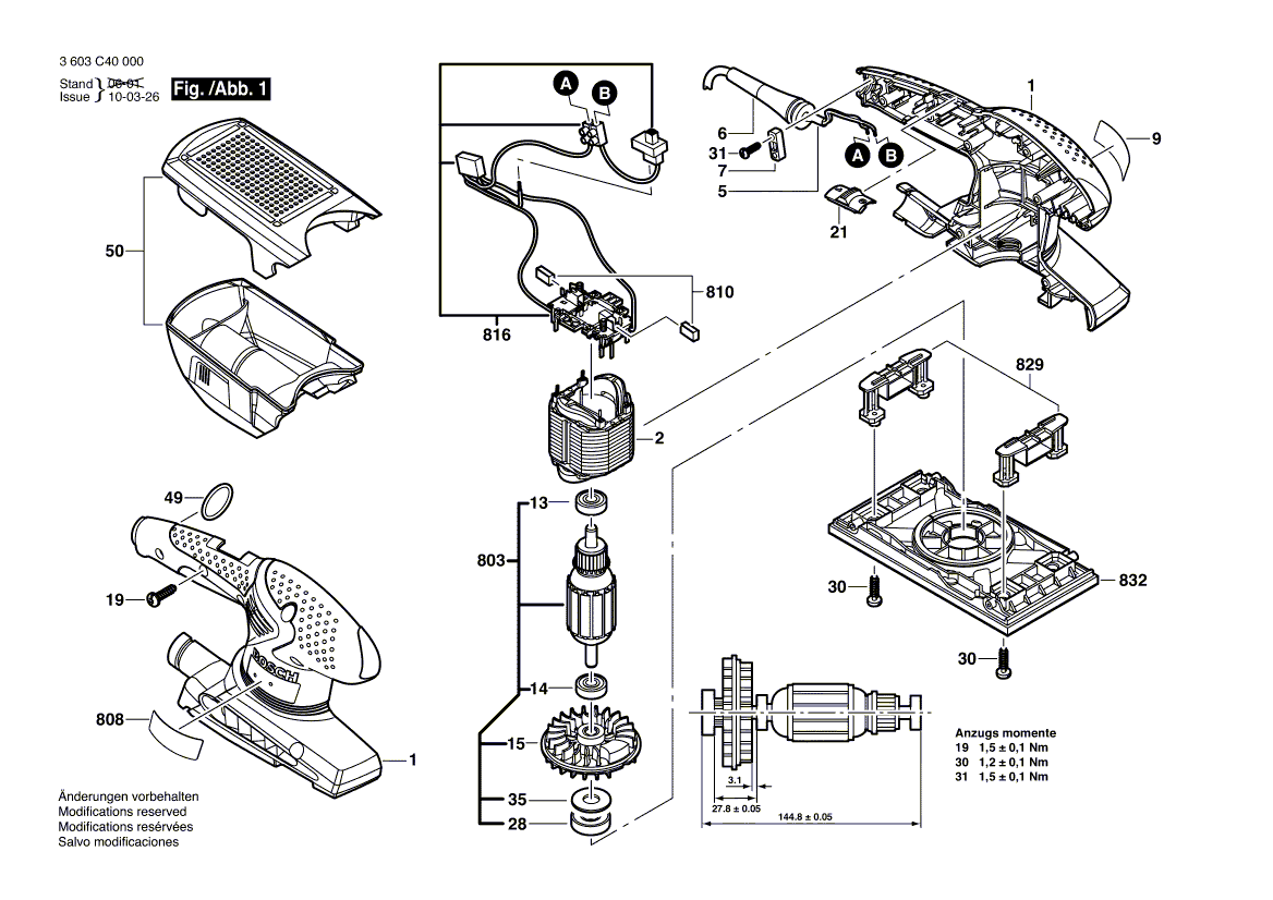 Neue echte Bosch 2609000868 Anker