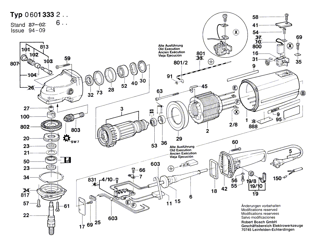 Nouvelle véritable poignée Bosch 1605132187