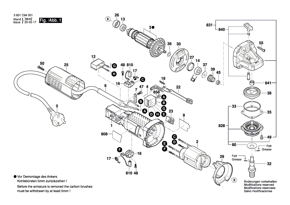 Neues echtes Bosch 1604460312 Stromversorgungskabel