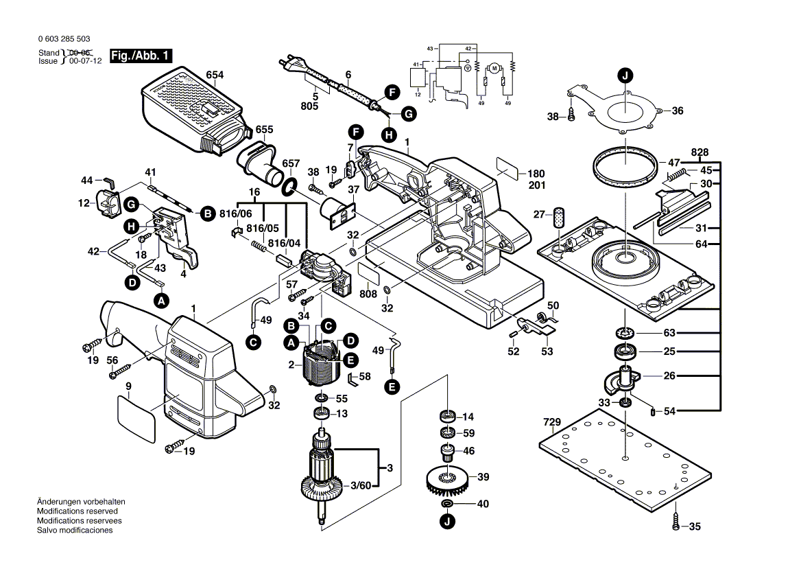 Ny ekte Bosch 2601923007 Spenningsspak