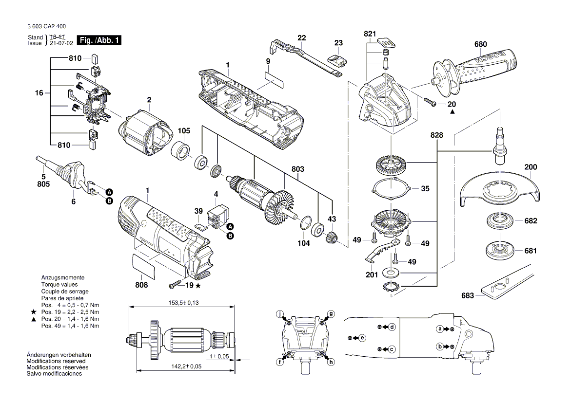 NOUVEAU véritable Bosch 1604460423 Cordon d'alimentation