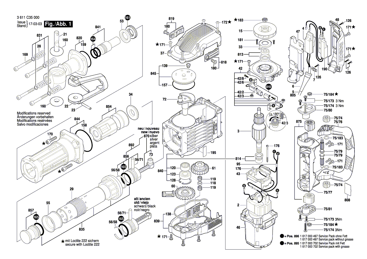 Nouveau champ de Bosch 160422052p authentique