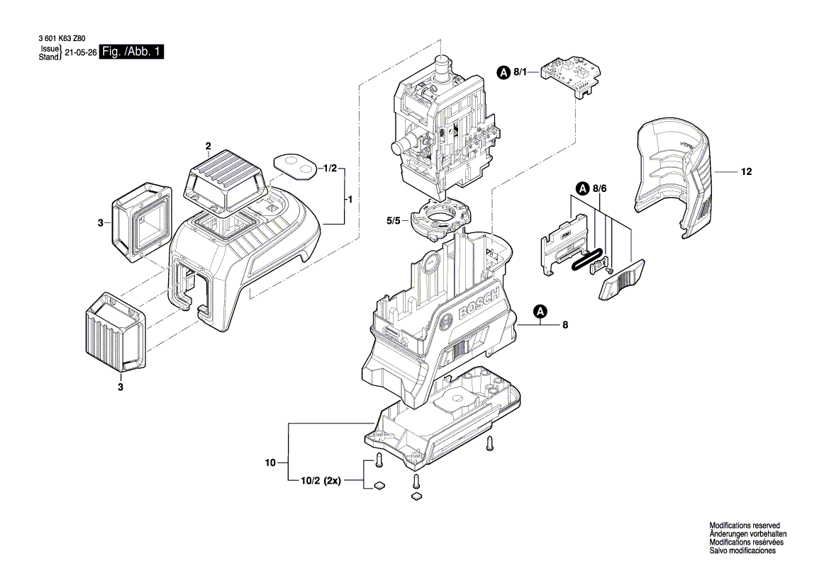 New Genuine Bosch 1600A021TU Assembly