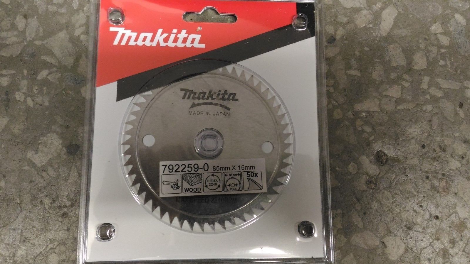 Neue echte Makita 792259-0 Rundkreis Sägeklinge 85x15x0,5mm 50T Combi