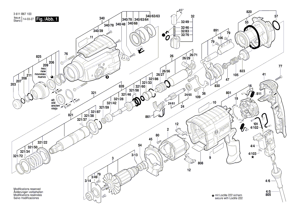 Nieuwe echte Bosch 1614010263 Armatuur