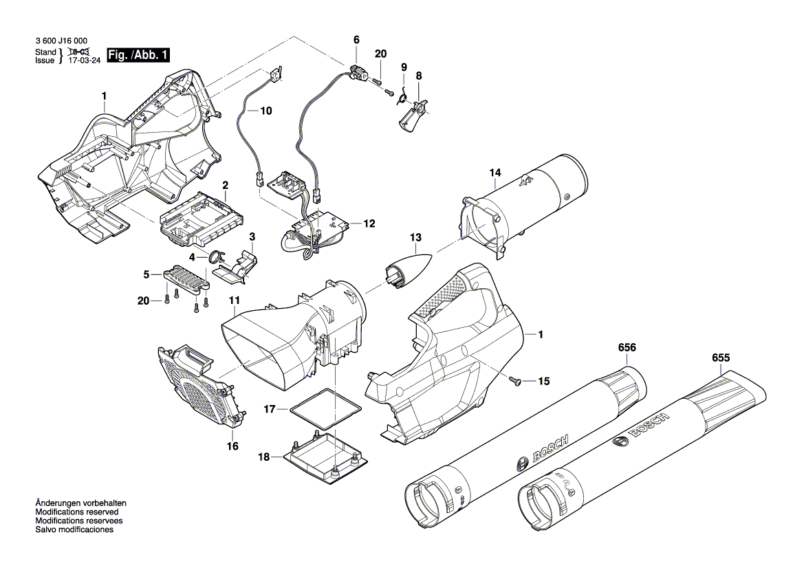 Neue echte Bosch F016F04780 Gebläserohr