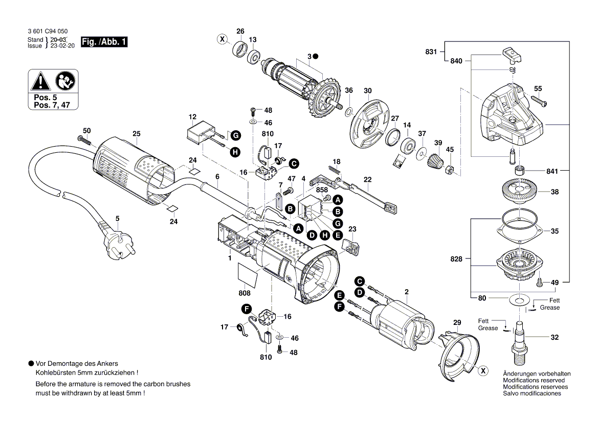 Nouveau véritable Bosch 1619p10970 Anneau de déflecteur d'air