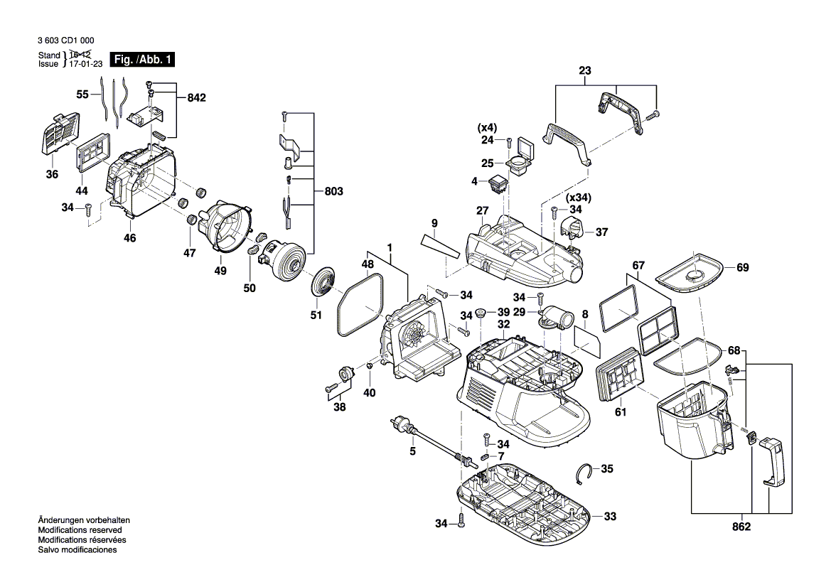 Neue echte Bosch 1619PB0820 Gedruckte Leiterplatte