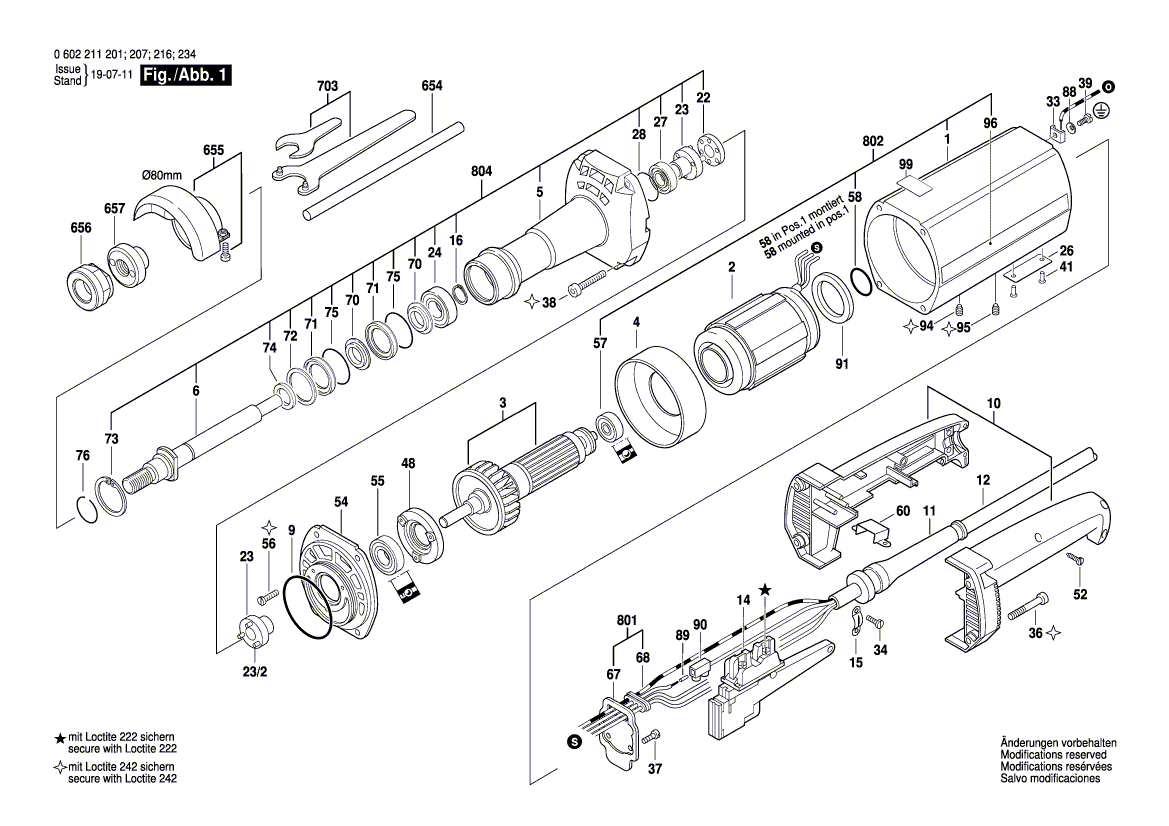 Nouveau véritable bosch 3600150019 cale