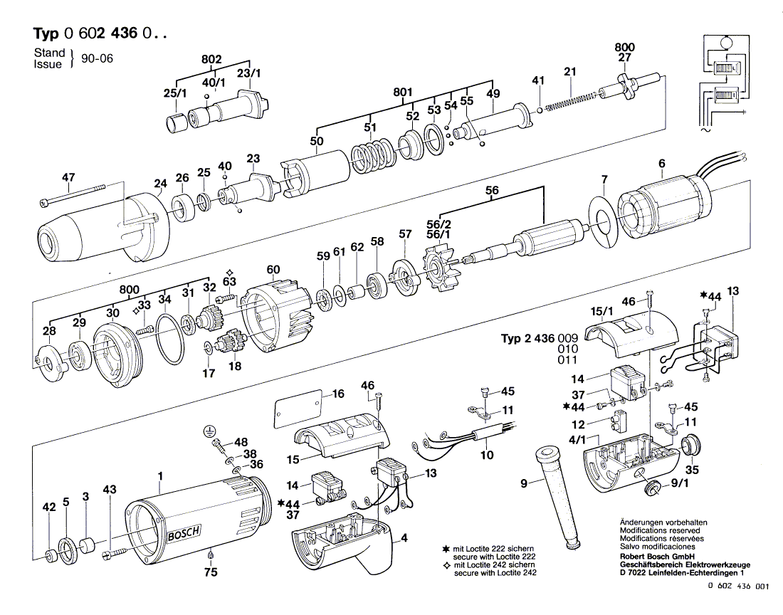 Nouveau véritable équipement cylindrique Bosch 1606300000