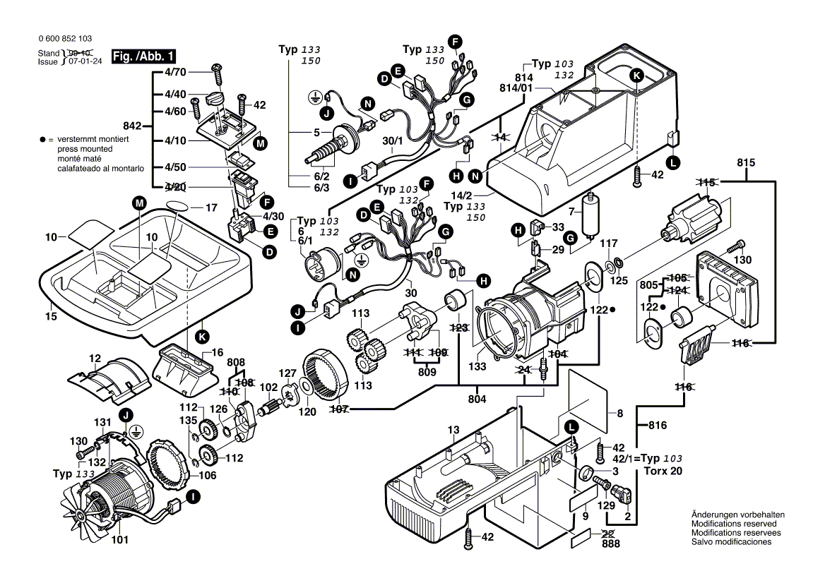 Nouveau véritable bosch 1607000821 tête de coupe