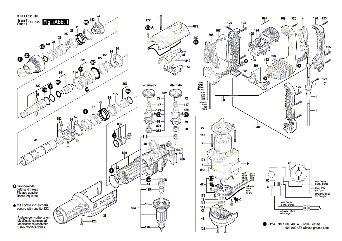 Ny ekte Bosch 160111C00H Advarselsplate