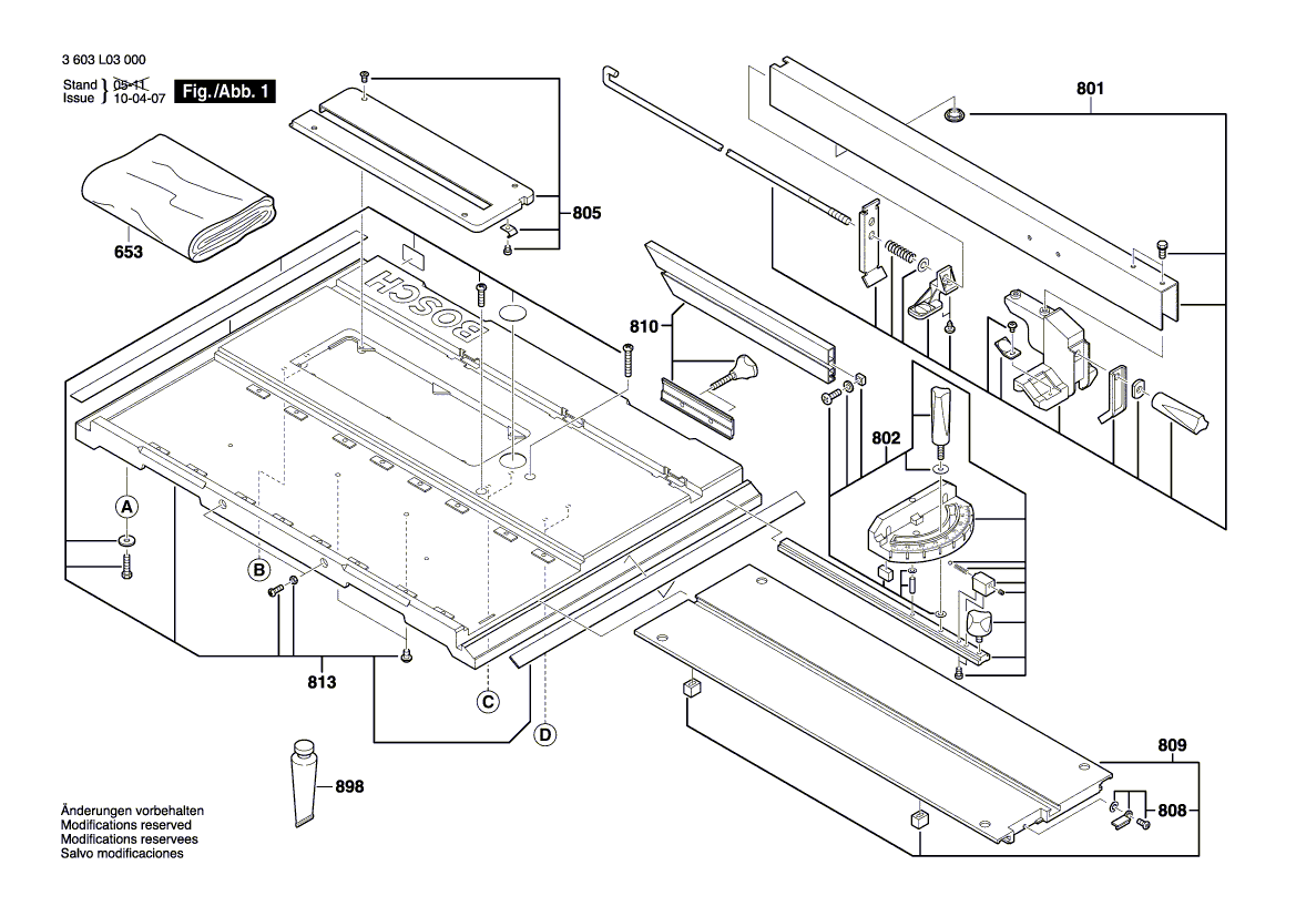 Neue echte Bosch 1609203P29 Edge Guide