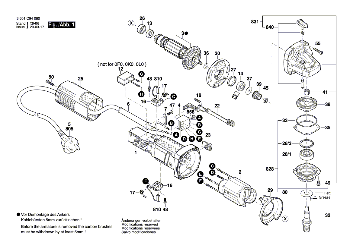 Neues echtes Bosch 160422059e Feld