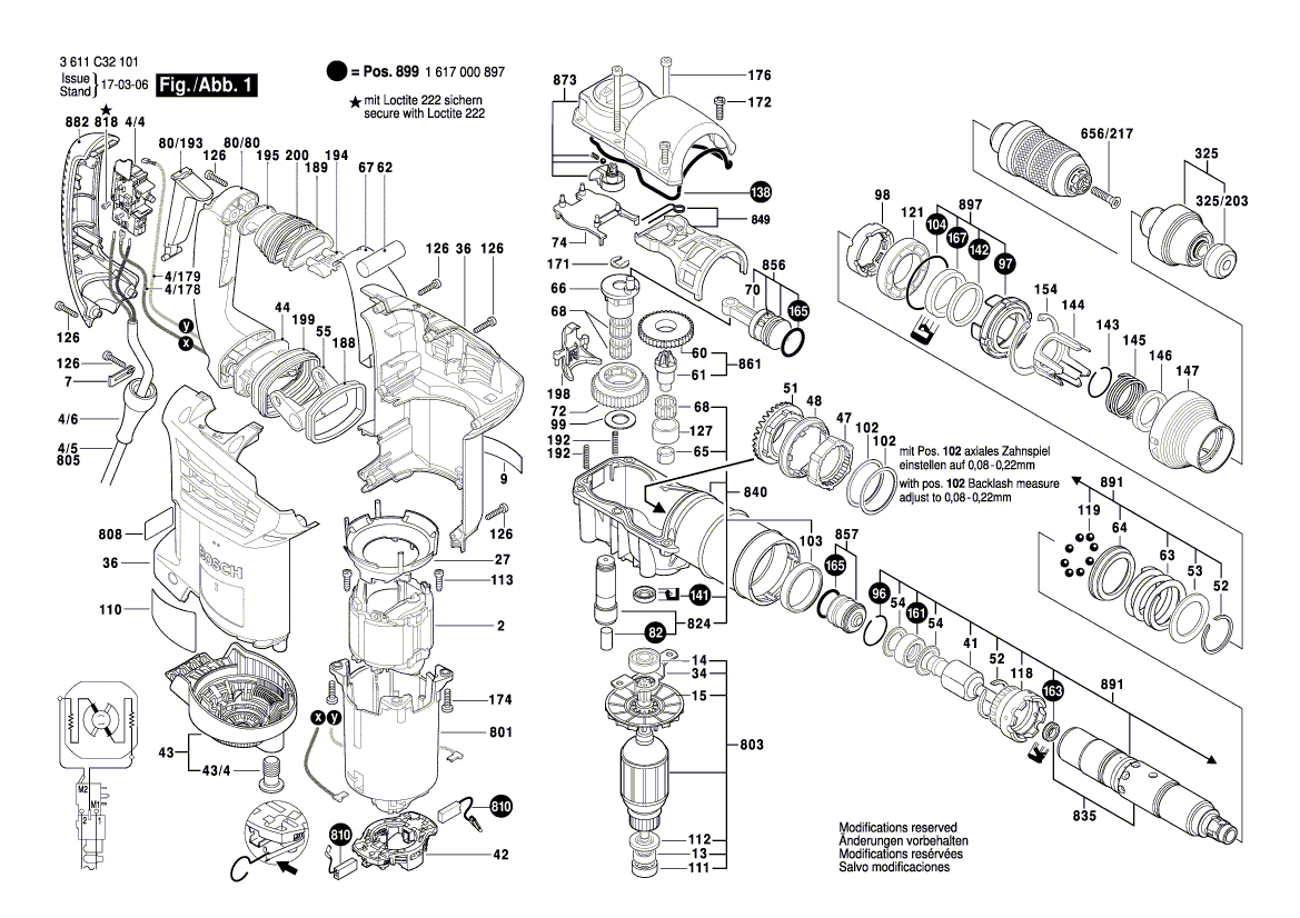 Neues echtes Bosch 1619p08136 Feld