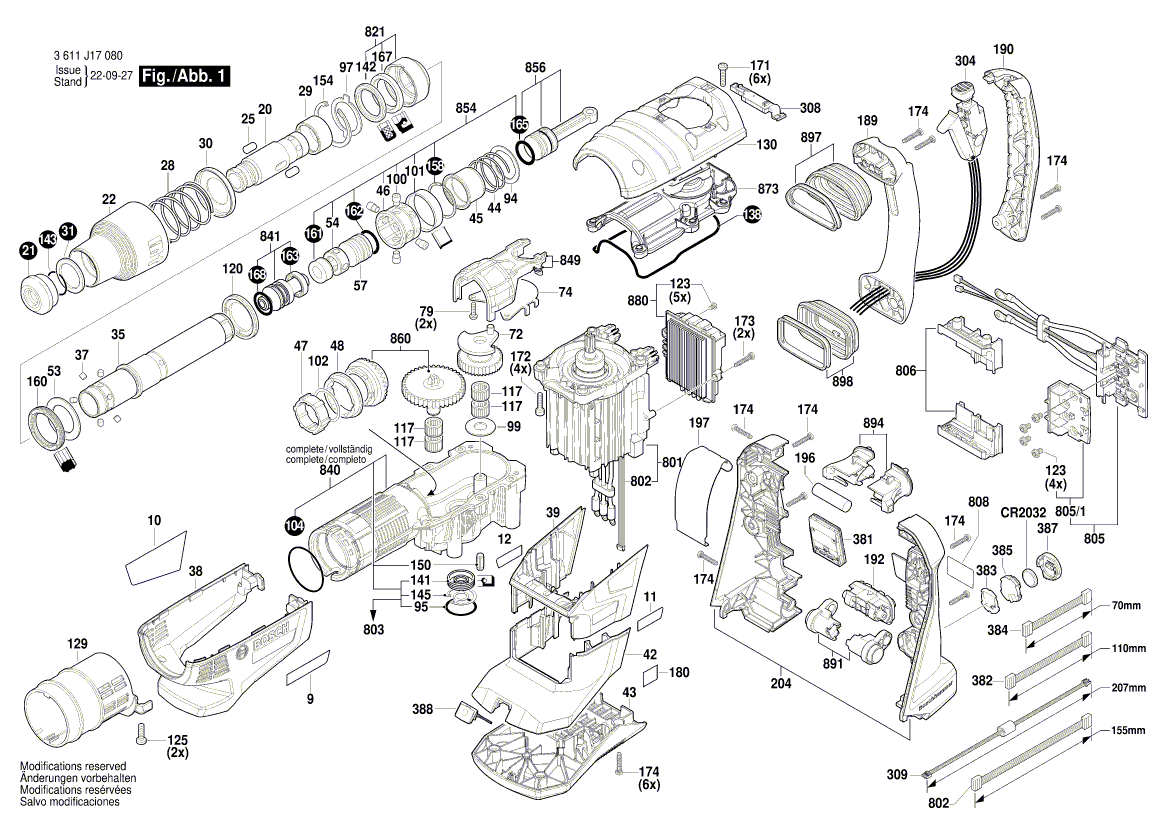 Nieuwe echte Bosch 1600A01U4U Motor Guard