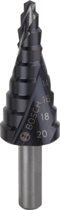 Nouveau véritable bosch 2608588066 HSS Altin Step Drill Bit, tige à 3 plateaux pour le rotation