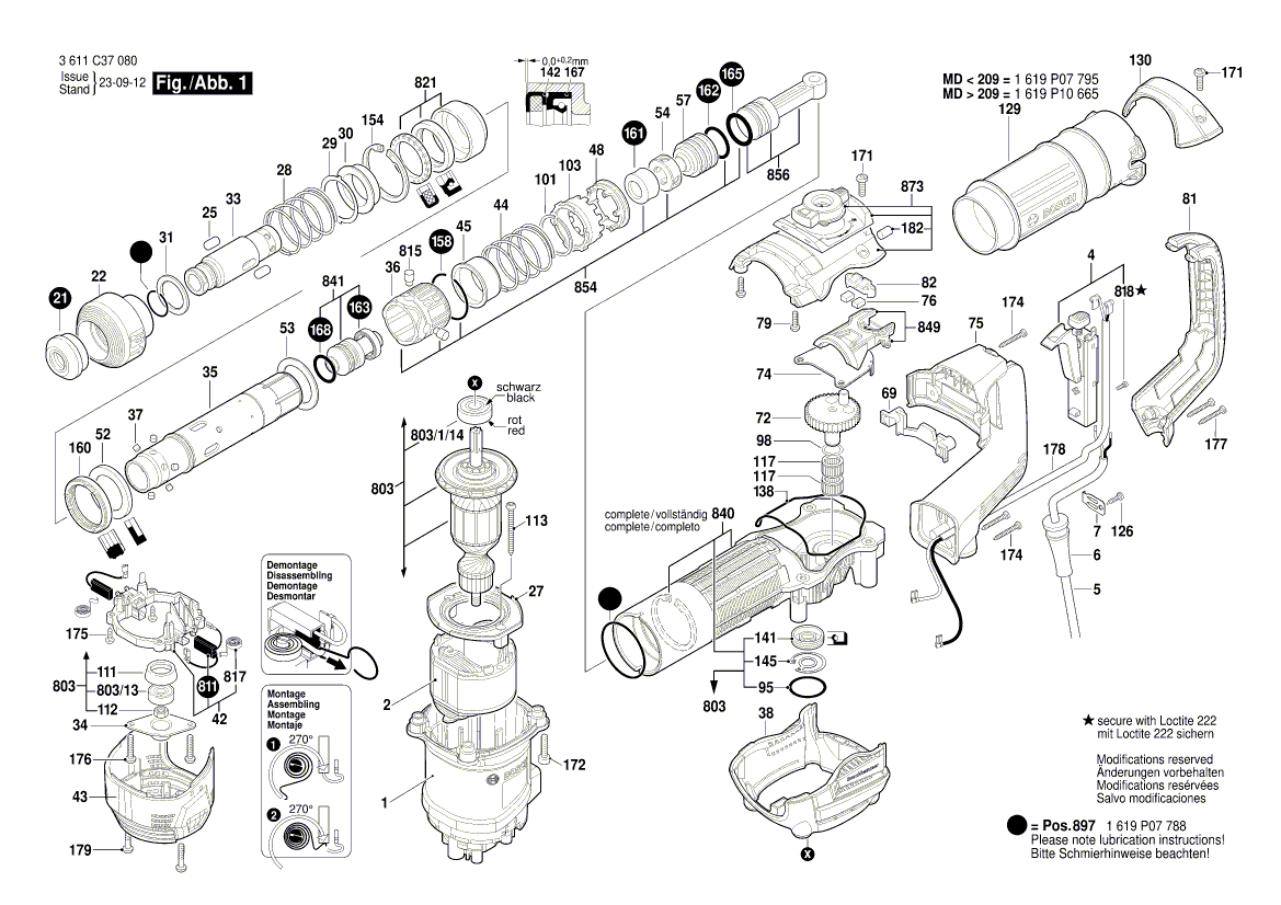 New Genuine Bosch 1619P07761 Armature