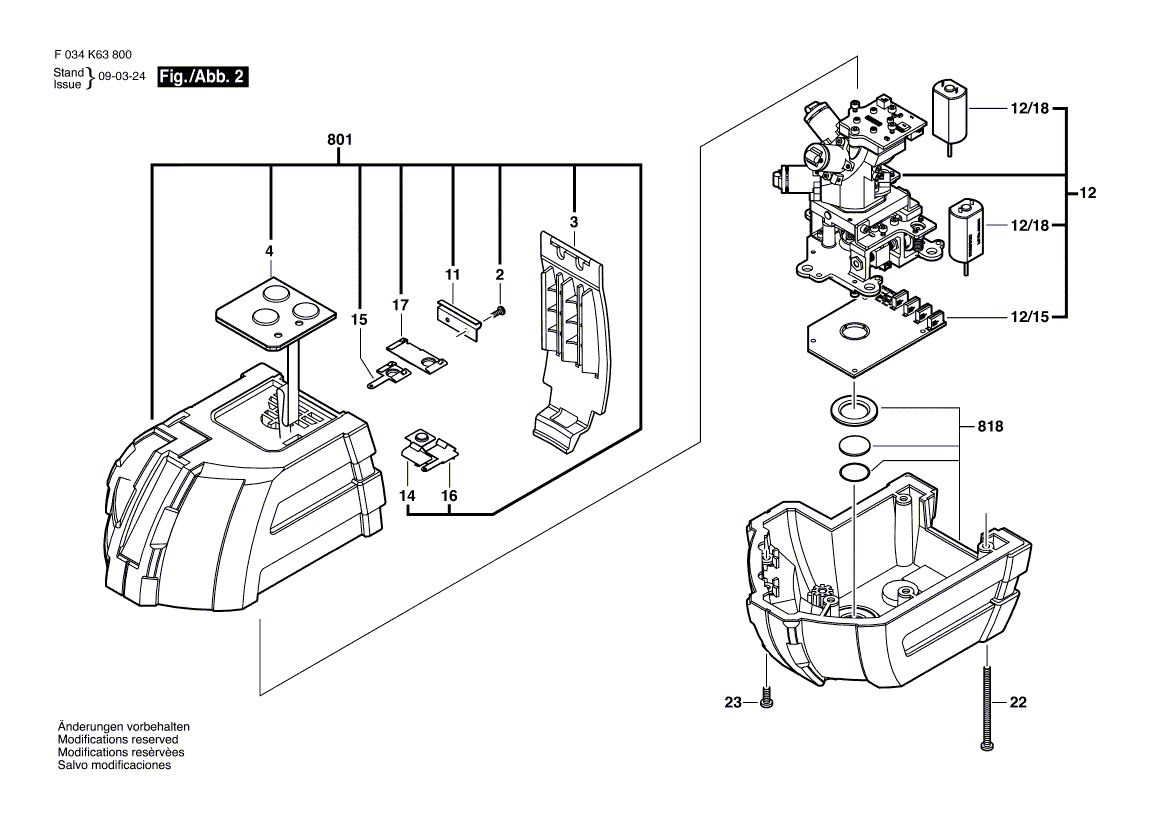 Neue echte Bosch 2610A08456 Tastatur