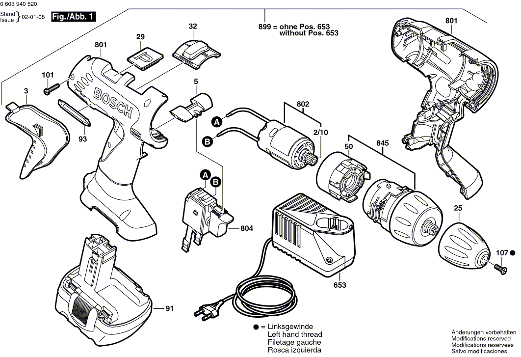 NOUVEAU VOLINE BOSCH 2607022856 DC MOTEUR