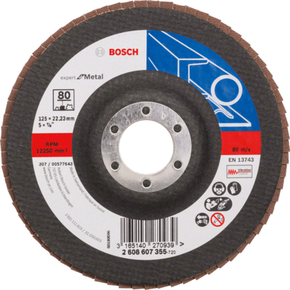 Nouveau véritable Bosch 2608607355 Expert X551 pour les disques à volets métalliques, version droite