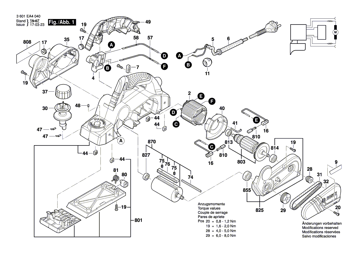 New Genuine Bosch 2609110193 Planer Head