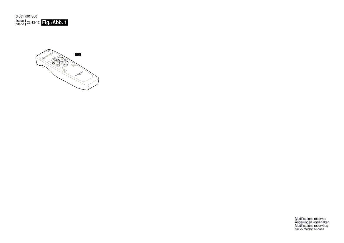 Neue echte Bosch 1600A02653 Fernbedienung