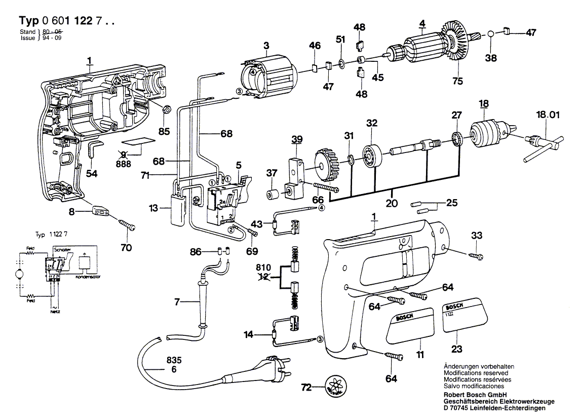 Nieuwe echte Bosch 1604449002 borstelhouder