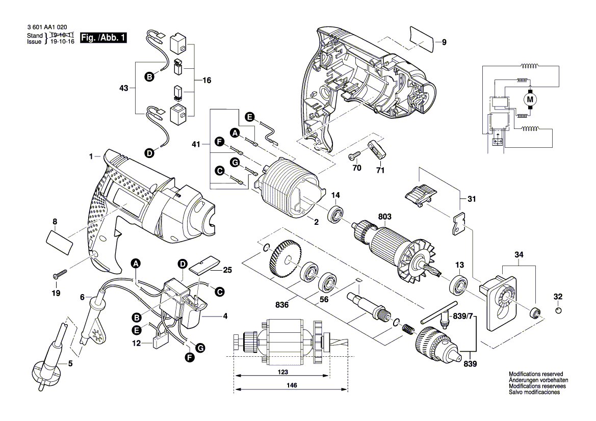 NOUVEAU CORDE D'ALIMENTATION BOSCH VOLICE 1619PA2001