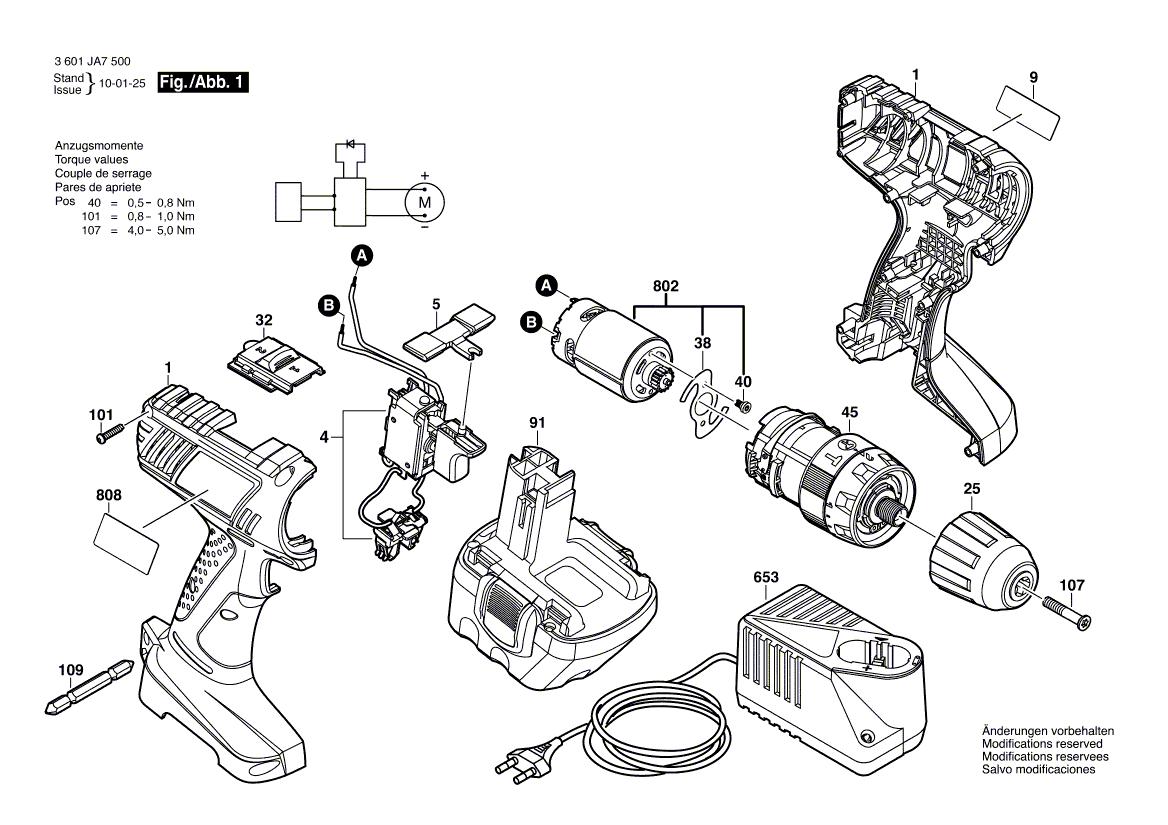 Neue echte Bosch 2609199393 Motor Ersatzteile Set