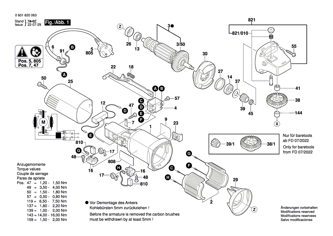 Neue echte Bosch 3609202C18 Sechskantmutter