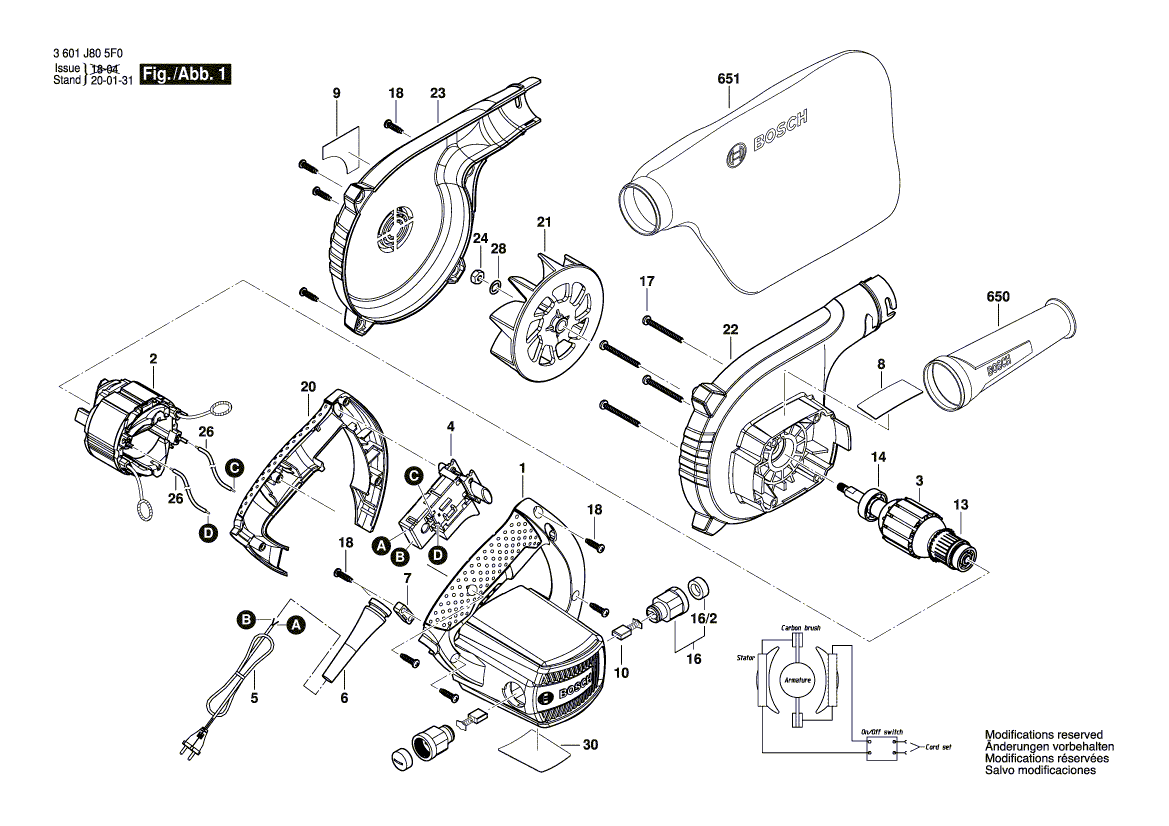 Ny ekte Bosch 1600100036 Cover Disc