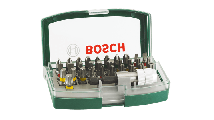 New Genuine Bosch 2607017063 Screwdriver Bit Set 32 Pieces with Colour Coding