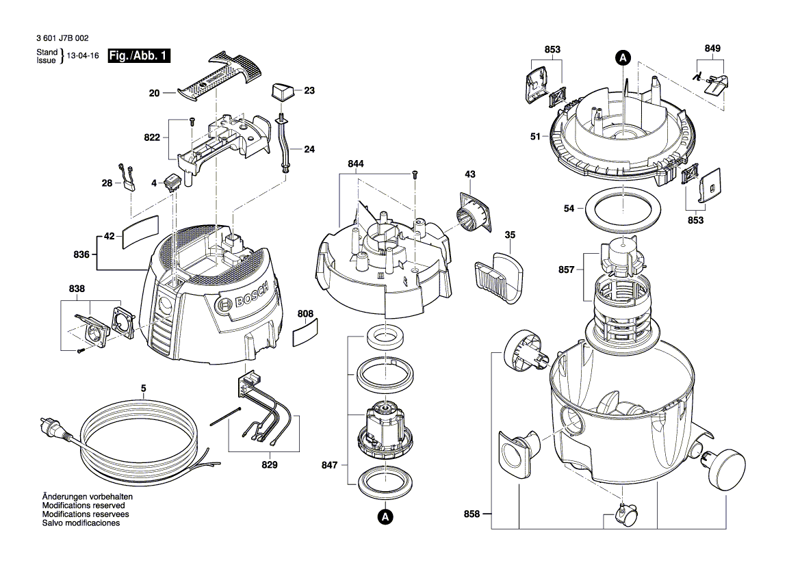 NOUVELLE HOOD BOSCH 1600A001NY