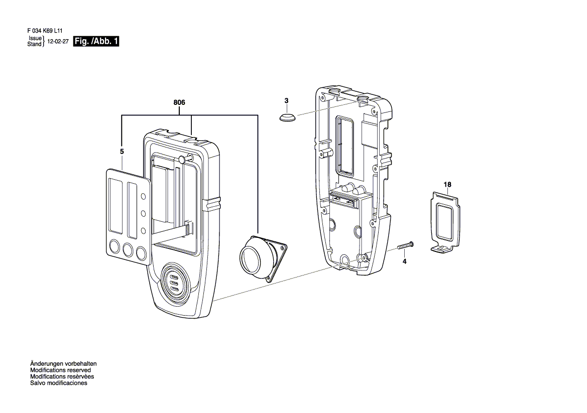 Neue echte Bosch 2610A15364 Frontgehäuse