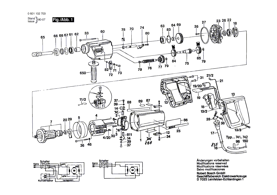 Nieuwe echte Bosch 1604460032 voedingssnoer