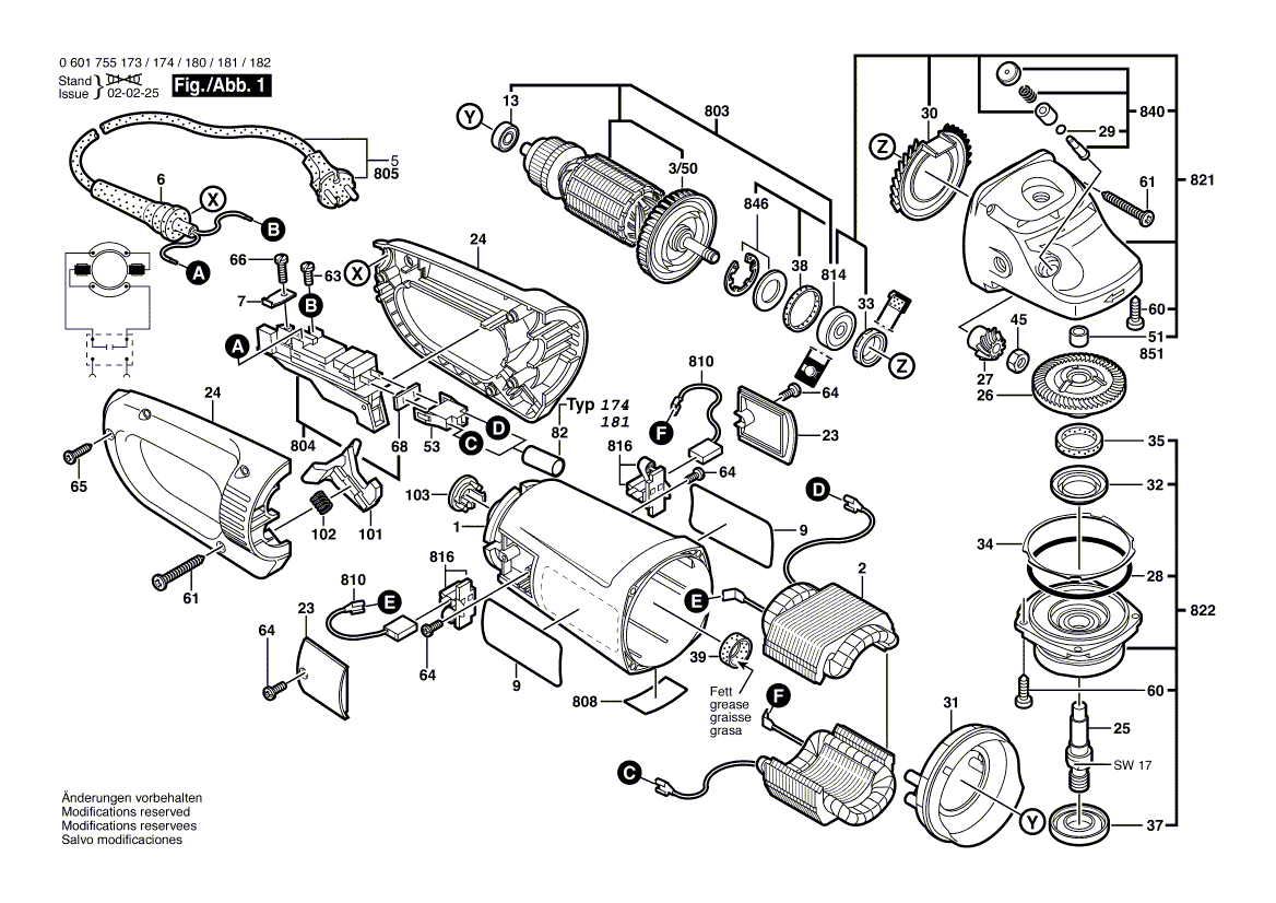 Nieuwe echte Bosch 1604460240 voedingssnoer