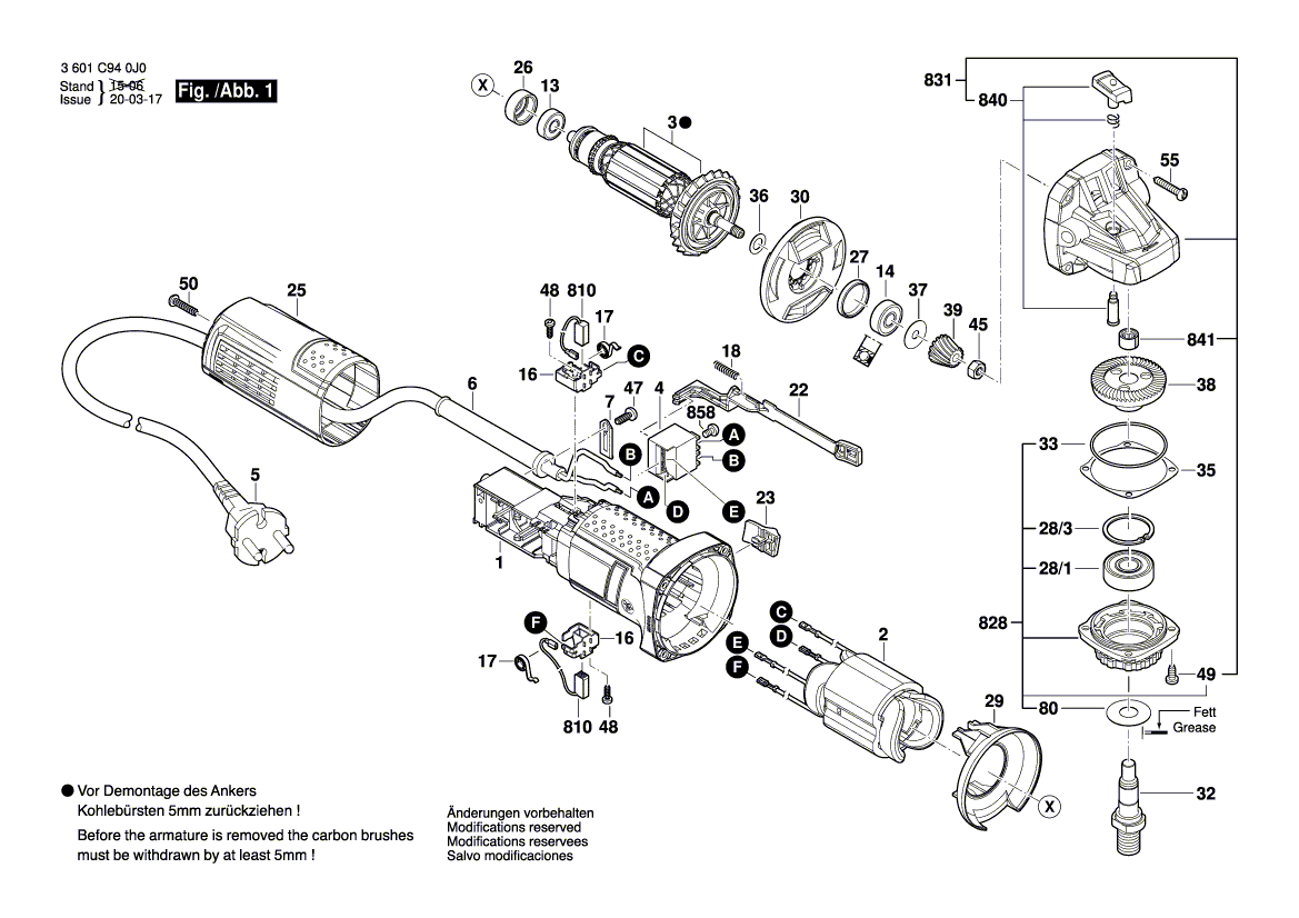 Neue echte Bosch 1619p14139 Luftvertreiberin