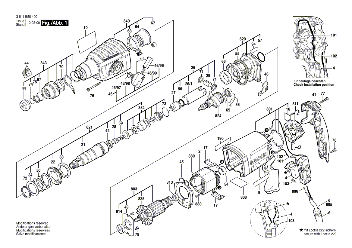 Новая подлинная ручка зажима Bosch 1612026128