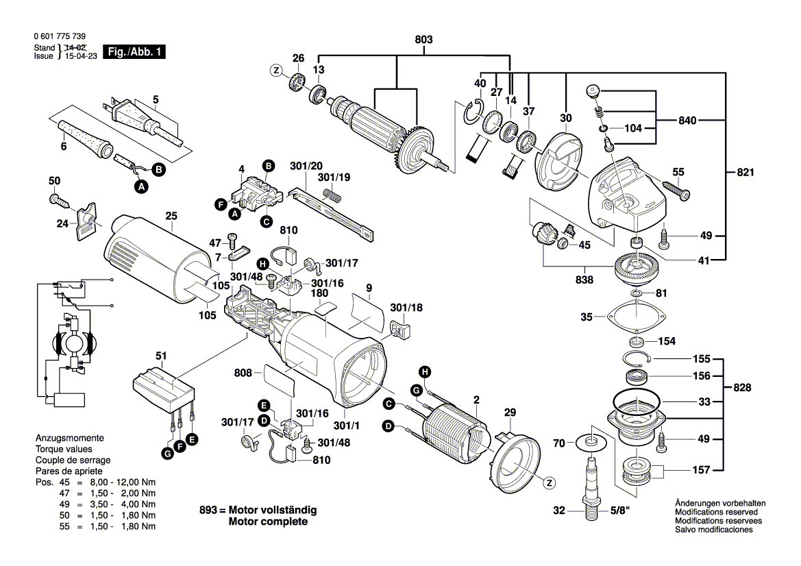 Neue echte Bosch 3605510047 Cover